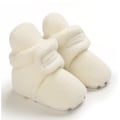 Miniatyrbild 1 av 5: Baby Booties Mysiga Fleece Tofflor Mjuka Babyskor Med Greppsula white 11cm