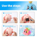 Miniatyrbild 7 av 7: Baby badleksaker för 1 2 3 år gamla pojkar flickor, LED automatisk spray vatten bläckfisk lyser upp badkar simbassäng leksaker presenter för småbarn 0-6 månader Pink Octopus