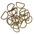 Miniatyrbillede 3 af 5: 100 Stk. Legering DIY D Dee Ringe til Båndstropper 12x8x1.8m Hvid
