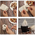 Miniatyrbilde 3 av 5: 30 Krydderposer for Matlaging - Gjenbrukbare Osteklutposer for Silning, Te, Suppe - Muslinposer med Snøring