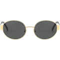 Pikkukuva 6 / 6: Retro Oval Metal Frame Aurinkolasit - Naisille ja Miehille Klassinen Pyöreä UV400 Suojaus Pienet Lasit Sävyt Ulkona