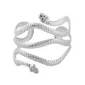 Multi Layer Coil Overarmsbånd Mansjett Armbånd for Jenter Arm Bangle Justerbar Silver