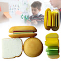 Miniatyrbild 3 av 5: Burger Sandwich Dagbok Anteckningsblock Tjockt Papper Stark Färg Självhäftande Notiser för DIY Hantverk Small Hamburger