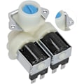 Miniatyrbilde 3 av 5: Vanninnløpsventil, Universal AC220V-240V Erstatningsventil for Vanninnløp Dobbelthode for Vaskemaskiner for Automatiske Vaskemaskiner