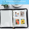 Miniatyrbillede 4 af 5: A5 Ringbinders Cover Klar Gennemsigtig Med Lynlås Vandafvisende Løsblad Binder Cover PVC Ringbinders Beskyttere til Binder Sleeves Fotocard Mini Fotos