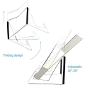 Miniatyrbillede 3 af 5: Bogstøtte, Fold-n-Stow Metal Bogstand Justerbar og Bærbar Læsebogsstøtter Multifunktionel Stativholder (Sort)