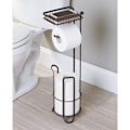 Miniatyrbillede 2 af 3: Toiletpapirholder - Fritstående - Ingen boring nødvendig - Toiletpapirholder til badeværelset - Toiletpapirholderstativ