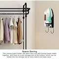 Miniatyrbillede 4 af 5: Yaju Strygebræt Hanger, Robust Strygebræt Holder Væghængt Hanger Over Dørkroge Opbevaring Til Hjem, Vaskeri (sort 1 stk)