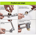 Miniatyrbillede 5 af 6: Hvidløgspresser i rustfrit stål 304 - Kraftig knuser - Rustfri - Pasta - Køkkenredskaber - Husholdningsartikler - Manuelle gadgets