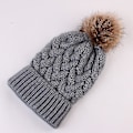 Miniatyrbillede 4 af 5: Dame Mode Hold Varme Vinterhatte Strikkede Uld Hemming Hat