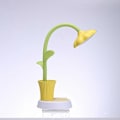 Miniatyrbillede 1 af 5: Børne Skrivebordslampe, LED Skrivebordslampe, Touch Sensor Dæmpbar Sengelampe, Øjenlæselampe med Penneholder (Gul)