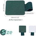 Miniatyrbillede 4 af 5: DIY 24 stk. 12 farver selvklæbende penholder elastisk løkke imiteret læder blyant elastisk bånd løkke designet til notesbøger journaler