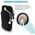 Miniatyrbilde 5 av 5: Løpearmbånd Telefonholder, Stropp for telefonløping, Mobil Armbånd Veske, Kompatibel for iPhone XS MAX XR 12/11/8/7 Plus, Mobiltelefon Opptil 6,3\" (Svart)