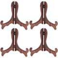 Miniatyrbillede 1 af 5: Foldbar Display Plade Stativ 4 stk Træ Plade Stativer Staffeli Pladeholdere Foldbar Dekorativ Plade Display Holder til Hjem Fest Butik Størrelse L