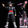 Miniatyrbilde 3 av 5: 14cm Dragon Ball Black Goku Zamasu Actionfigur Dbz Modell Med Flere Tilbehør Legetøj