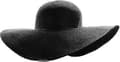 Dam Bredbrättad Derby Solhatt Floppy Strandhatt UV-skydd Black