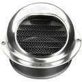 Miniatyrbilde 3 av 5: Veggmontert lufteuttak, rustfritt stål lufteuttak rekkehette utendørs utendørs veggregnhette sfærisk ventilasjonshette kjøkkenventilasjonsdeksel 150mm