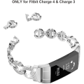 Pikkukuva 3 / 4: Yhteensopiva Fitbit Charge 4 -rannekkeiden/Charge 3 -rannekkeiden kanssa naisille Silver