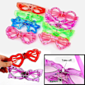 Miniatyrbild 4 av 5: 24 paket LED-glasögon för barn som lyser i mörkret, festtillbehör, 6 LED-glasögon med 6 former, blinkande plastglasögon, leksaker i bulk, 3 utbytbara fladdermöss