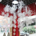 Miniatyrbilde 1 av 5: 60 stk hvite snøflak dekorasjon vindu tak hengende ornamenter Xmas dekor