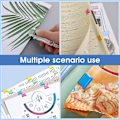 Miniatyrbillede 4 af 5: med 50 stk. små binderclips, bærbar håndholdt muslingeclipsdispenser i rustfrit stål, refill papirclips til hjem, skole og kontor