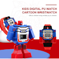 Miniatyrbild 5 av 5: Barn Transformer Klocka Robot Transformers Leksaker Digital Klocka, Pojkar Seriefigur Hjälte Fantastiska Klockor, Flickor Elektronisk Inlärningspresenter