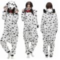 Dalmatiner Kostym Pyjamas Maskerad Unisex Vuxen Jumpsuit Sovplagg CZI M
