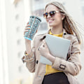 Miniatyrbild 5 av 5: Bling Diamond Tumbler Glitter Vattenflaska Med Lock - Blue