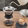 Miniatyrbillede 2 af 5: Inverteret Kop Kaffemaskine 400ml, Glas Kaffemaskine Manuel Dryp Kaffemaskine Manuel Dryp Kaffemaskine Manuel Dryp Kaffemaskine Rustfrit Stål Filter