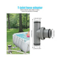 Miniatyrbild 4 av 5: Reservdelar för ovanmarkspool, slangadapter för poolbyte 1,5 tum munstycke för pool (1,5 tum till 2x1,25 tum T S