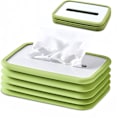 Miniatyrbillede 1 af 7: Foldbar Silikone Kleenexboks Cover - Lang Dekorativ Rektangulær Kleenexdispenser, Grøn