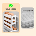 Miniatyrbilde 4 av 6: Egg Holder for Fridge, Space Saving Fridge Egg Organizer, 4 Layers Rolling Egg Dispenser Storage 30 Egg, Egg Dispenser for Refrigerator Grey A