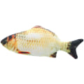Miniatyrbillede 2 af 4: Elektrisk kattefisk legetøj bevægelig fisk catnip plys legetøj USB opladning 3d simulering aktive dukker Carp