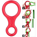 Miniatyrbillede 6 af 6: Klatrereb nedfirer, 35KN figur 8 ord reb nedfirer rappel ring klatring redningsudstyr Red
