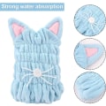 Miniatyrbilde 3 av 5: 2 stk Tørre Hårhette Hår Tørkehåndklær for Kvinner Rask Tørking Badehette Mikrofiber Tørre Hårhette Rask Tørking Hår Wrap