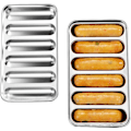 Miniatyrbillede 1 af 6: 2 stk. Pølseform i rustfrit stål, 6 hulrum Hotdogform Baby Kød Pølseform til ovn Damper Opvaskemaskine Køleskab