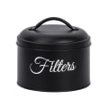 Miniatyrbillede 1 af 5: Kaffe Filter Holder, Kurv Kaffe Filter Opbevaring Med Låg, Rund Kaffe Filter Beholder Til Tæller