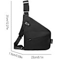 Miniatyrbild 9 av 9: Stöldskyddande Reseväska, Cross Body Vattentät Reseväska, Slank Slingväska Cross Body Reseväska, Casual Ryggsäck, Bröstväskor för Män, Resor, Utomhus Violet