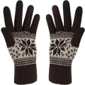 Miniatyrbillede 1 af 6: Vinter Touch Screen Sne Blomster Hold Varme Handsker