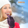 Miniatyrbillede 2 af 6: Vinter Touch Screen Sne Blomster Hold Varme Handsker