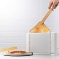 Miniatyrbild 2 av 5: Magnetiska bambu-tång för rostat bröd: 22 cm träkökstång för bröd - Modern, miljövänlig och platsbesparande kökstillbehör - 2 st