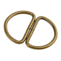 Miniatyrbillede 2 af 5: 100 Stk. Legering DIY D Dee Ringe til Båndstropper 12x8x1.8m Hvid