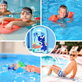Miniatyrbillede 4 af 5: Svømme kickboard til børn, tegneserie svømmetræning kickboard sommer sjov vandlegetøj til begynderlæring pool træningsudstyr