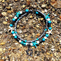 Miniatyrbild 3 av 11: 1X Boho Armband Sjöstjärna Turkos pärlor Sea Turtle Anklet Beac Baby turtle One-size