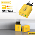 Miniatyrbild 8 av 11: 65W USB C Laddare Snabbladdning EU-kontakt PD USB-C Typ-C Snabb Ladd yelllowB EU PLUG