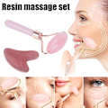 Miniatyrbild 2 av 11: Jade Roller & Gua Sha Ansikte Kropp Terapi Massager Sten Set white 2pcs