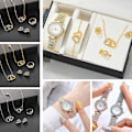 Miniatyrbild 2 av 11: 5 ST Fashion Klocka med Strass Smyckesset B7W6 R5A8 O1K1 R Golden One size