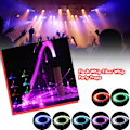 Miniatyrbild 8 av 11: Färgglad LED-ljusblixtpiska Fiberpiska Partyrekvisita 360 grader Macaron green handle one size