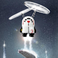 Miniatyrbild 3 av 11: LED Hängande Induktionsleksak Infraröd Gestkontroll Färgglad G spaceshipspaceship 1set