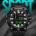 Miniatyrbild 7 av 11: Digital Elektronisk Klocka för Barn Vattentät Pojkar Sport LED Black One size